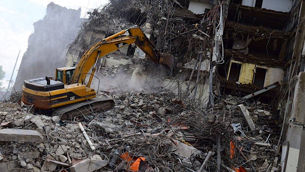 ISU Statesman Towers demolition photo 10