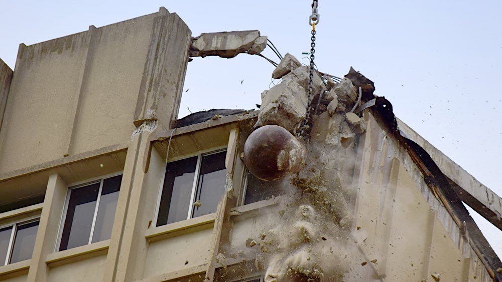 ISU Statesman Towers demolition photo 15